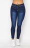 Basic Stretchy Denim Skinny Jeans - Dark Denim